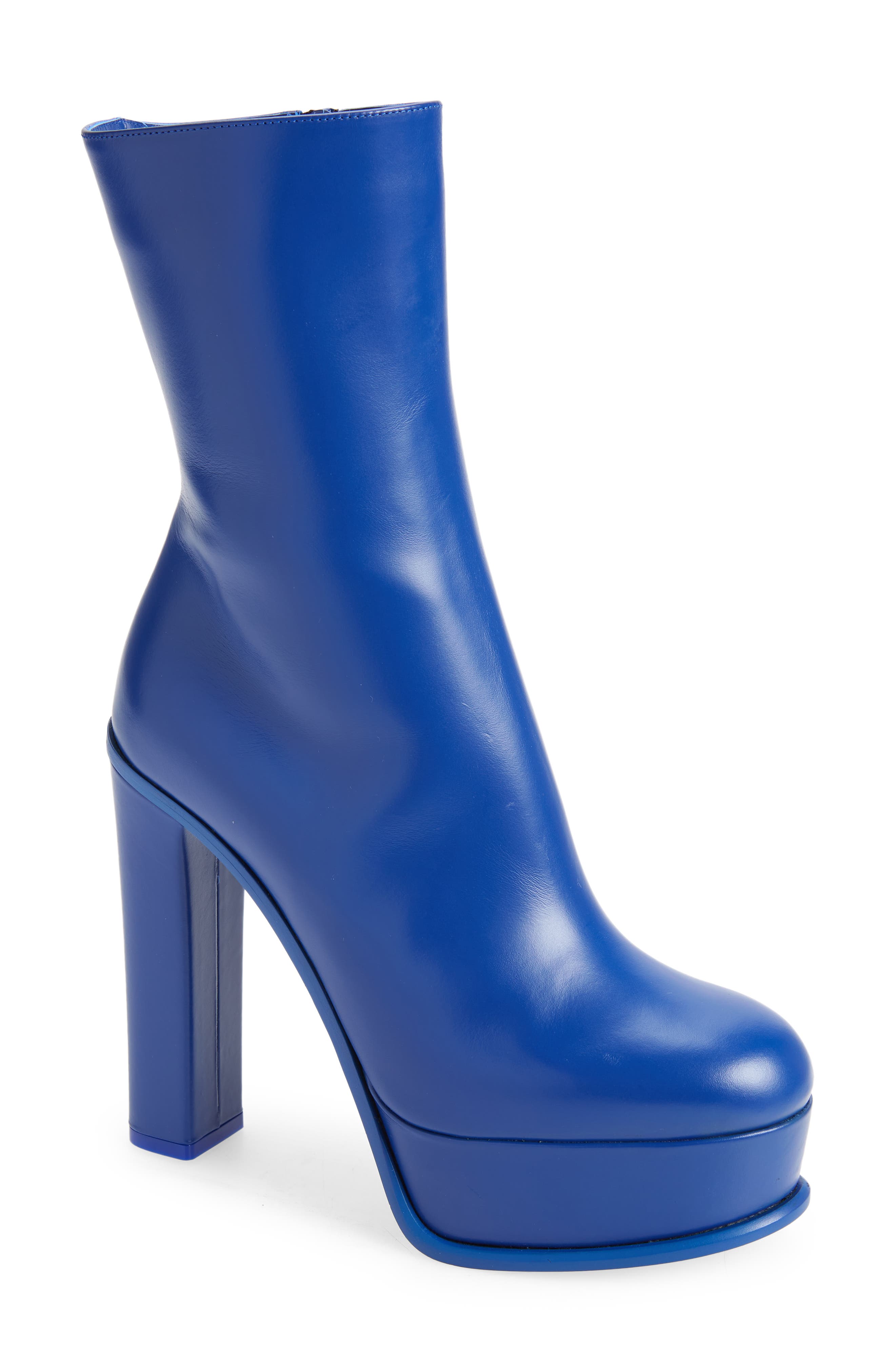 womens boots blue leather