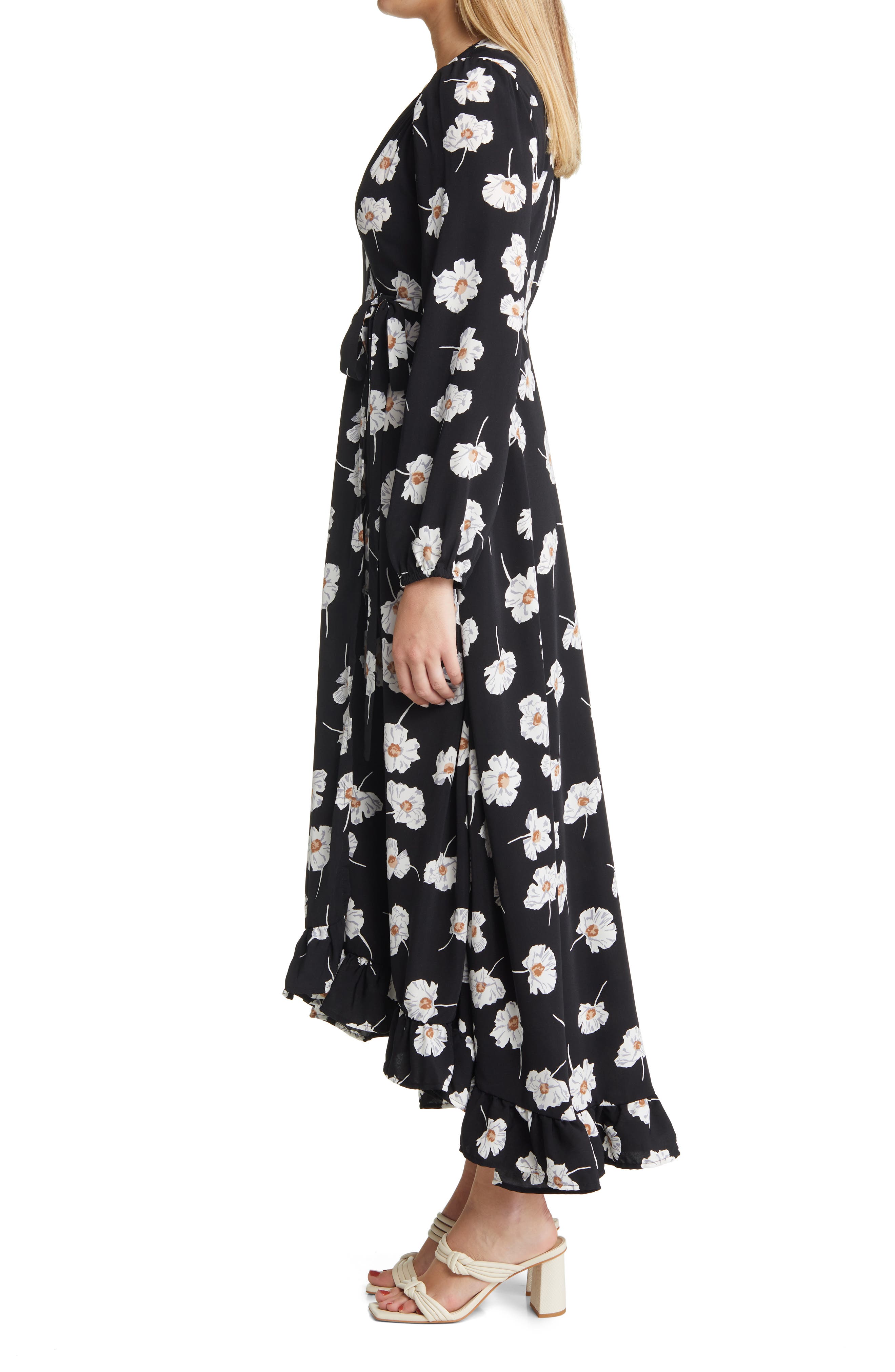 Long Sleeve Wrap Midi Dress | Nordstrom