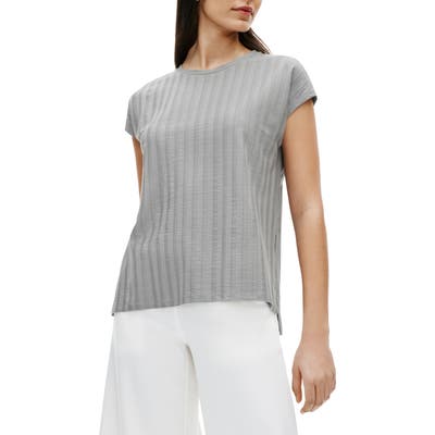 Eileen Fisher Ribbed Top, Grey