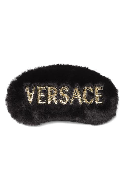 Versace Logomania Eye Mask in Black