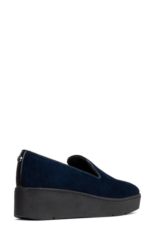 Shop Donald Pliner Loafer Wedge In Navy