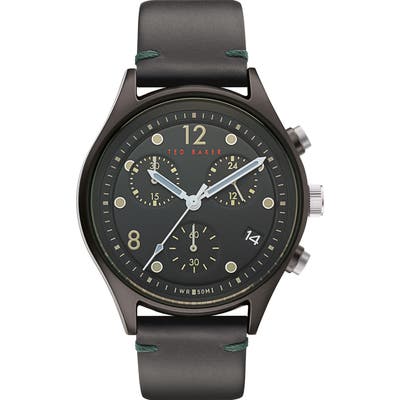 Ted Baker London Beleeni Chronograph Leather Strap Watch, 42Mm