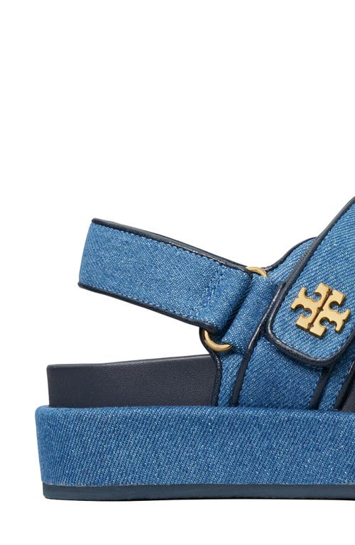 Shop Tory Burch Kira Slingback Sport Platform Sandal In Dark Denim/new Navy