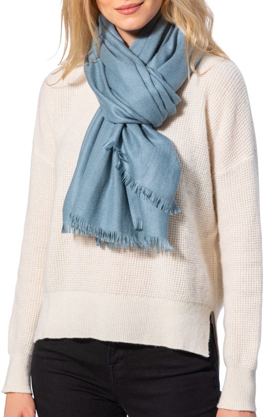 Amicale Solid Pashmina Scarf In 406mblu