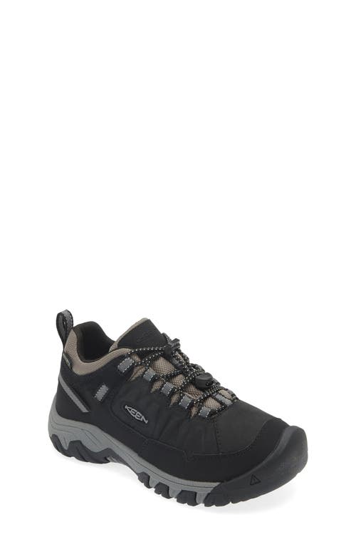 Shop Keen Kids' Targhee Iv Waterproof Hiking Shoe In Black/steel Grey