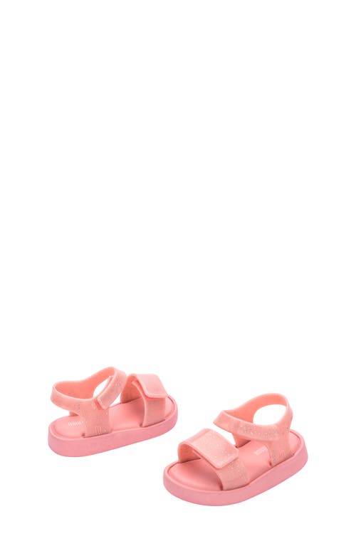 Shop Mini Melissa Jump Jelly Sandal In Pink/glitter Pink