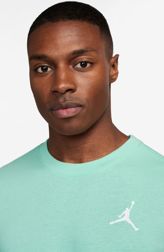 Shop Jordan Jumpman Embroidered T-shirt In Emerald Rise/ White