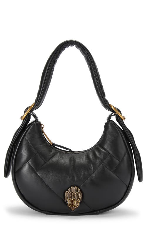 Kurt Geiger London Small Kensington Puff Quilted Leather Hobo Bag in Black at Nordstrom