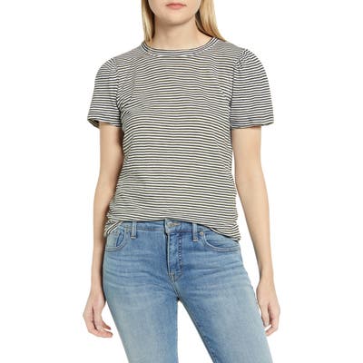 Lucky Brand Puff Sleeve Stripe T-Shirt, Green