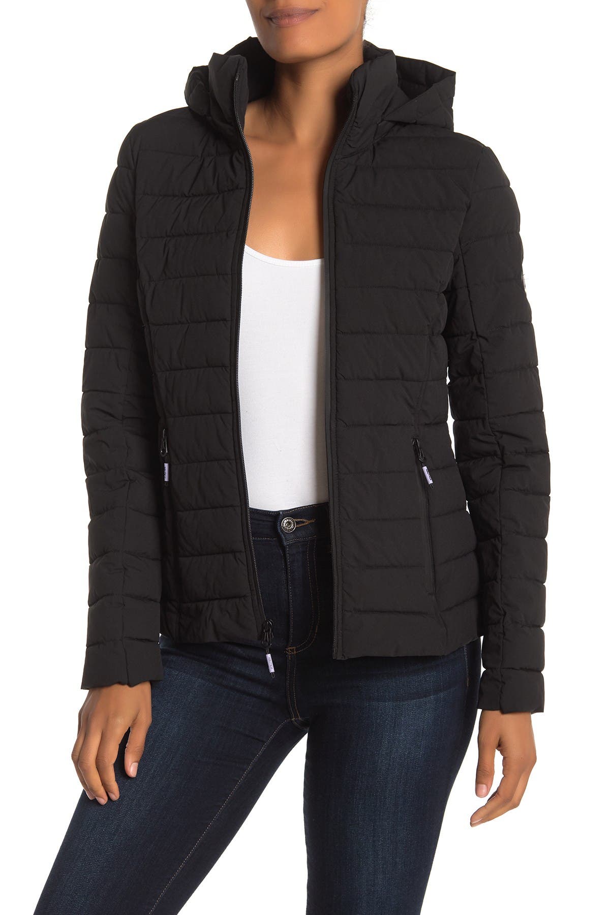 nautica stretch puffer water resistant jacket