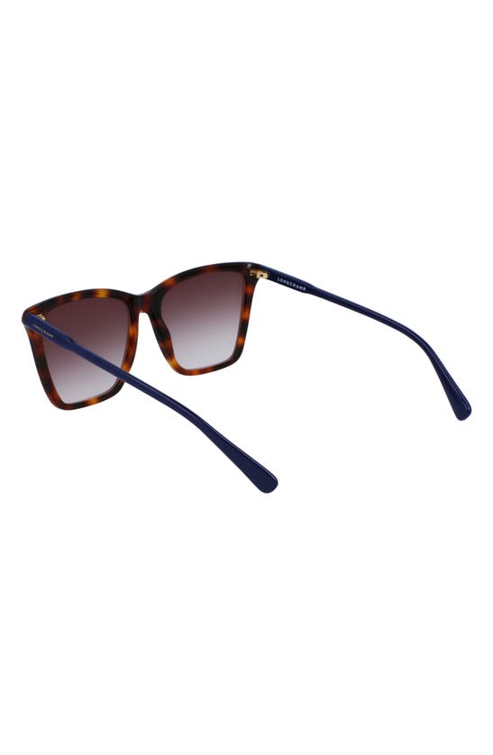 LONGCHAMP LONGCHAMP LE PLIAGE 56MM GRADIENT RECTANGULAR SUNGLASSES