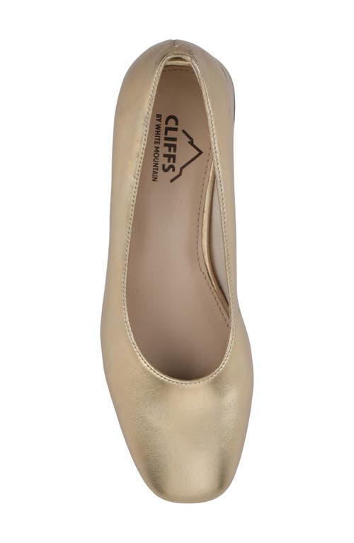 Cliffs By White Mountain Quintesa Pump In Light Gold Metallic Smooth