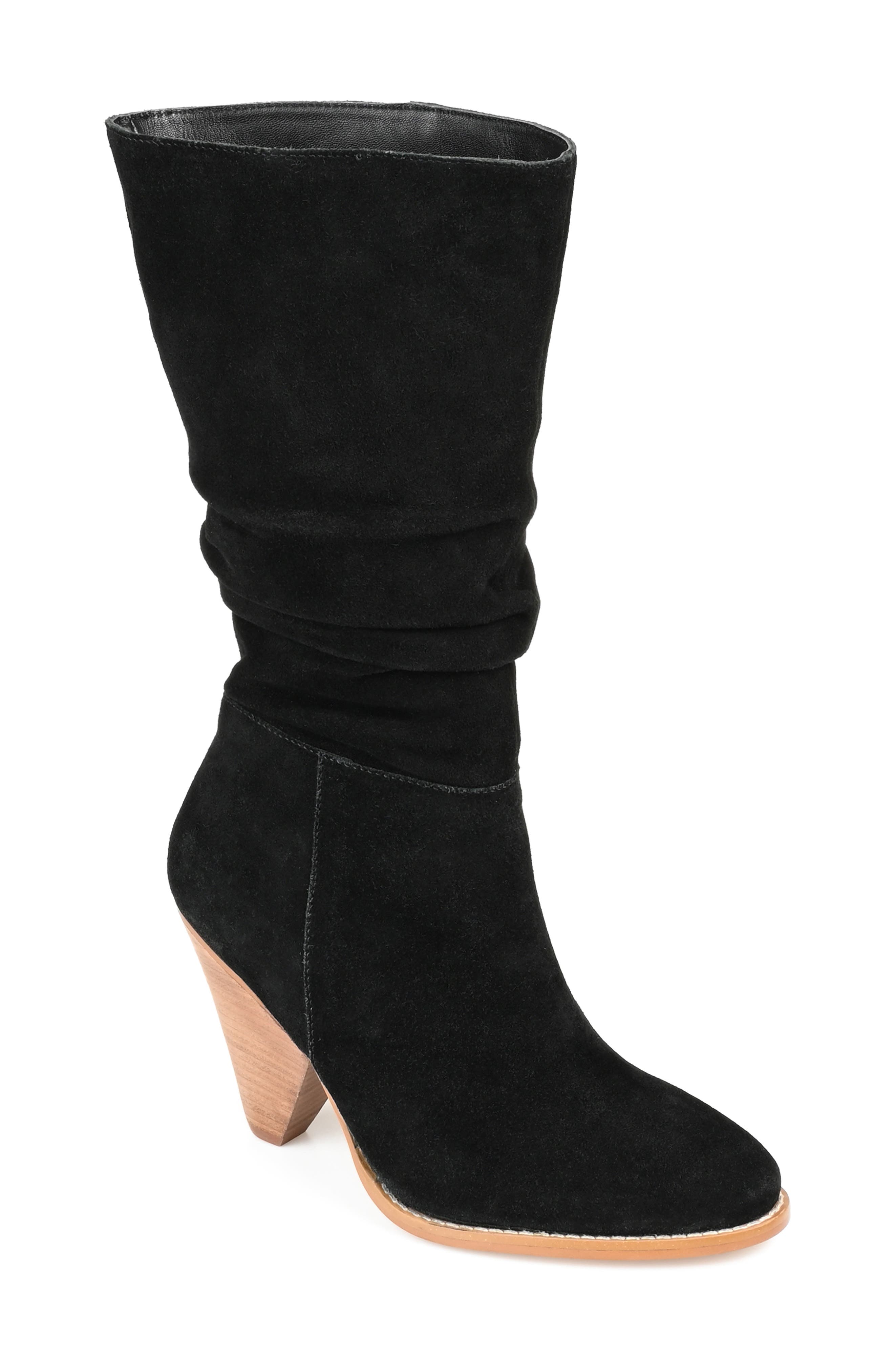 womens wedge boots wide width