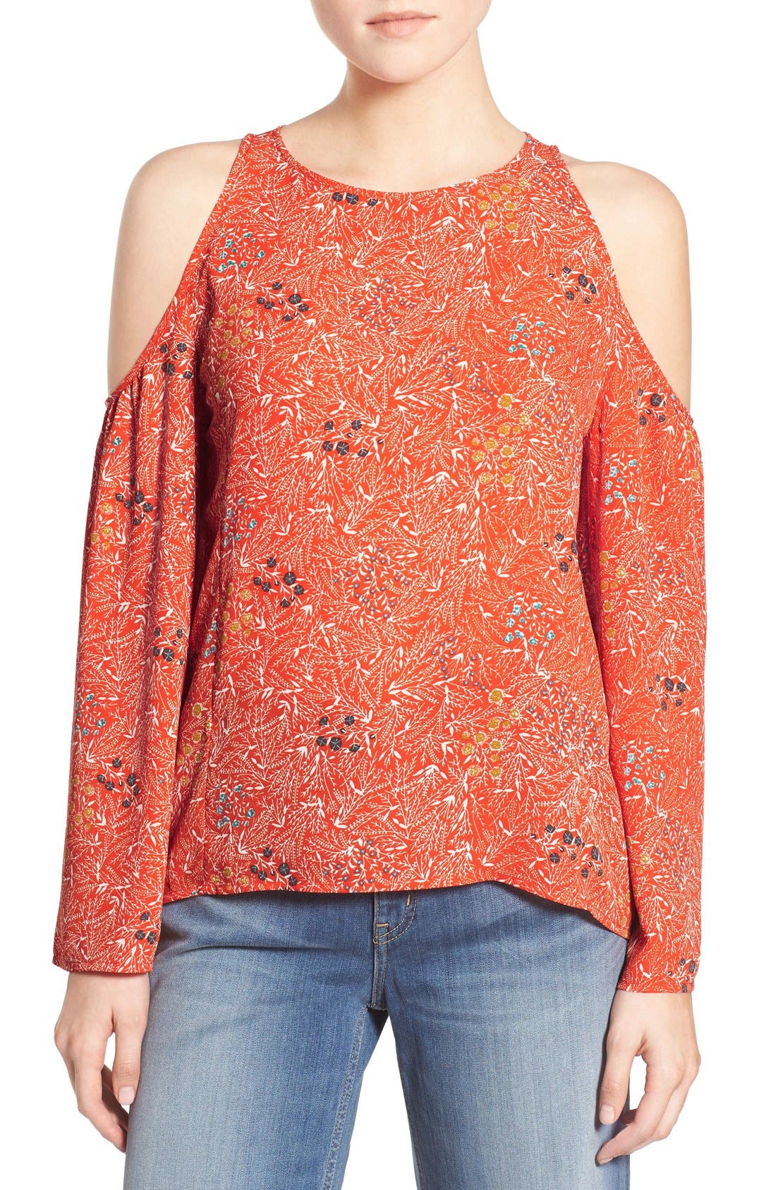 Chelsea28 Print Cold Shoulder Blouse Nordstrom