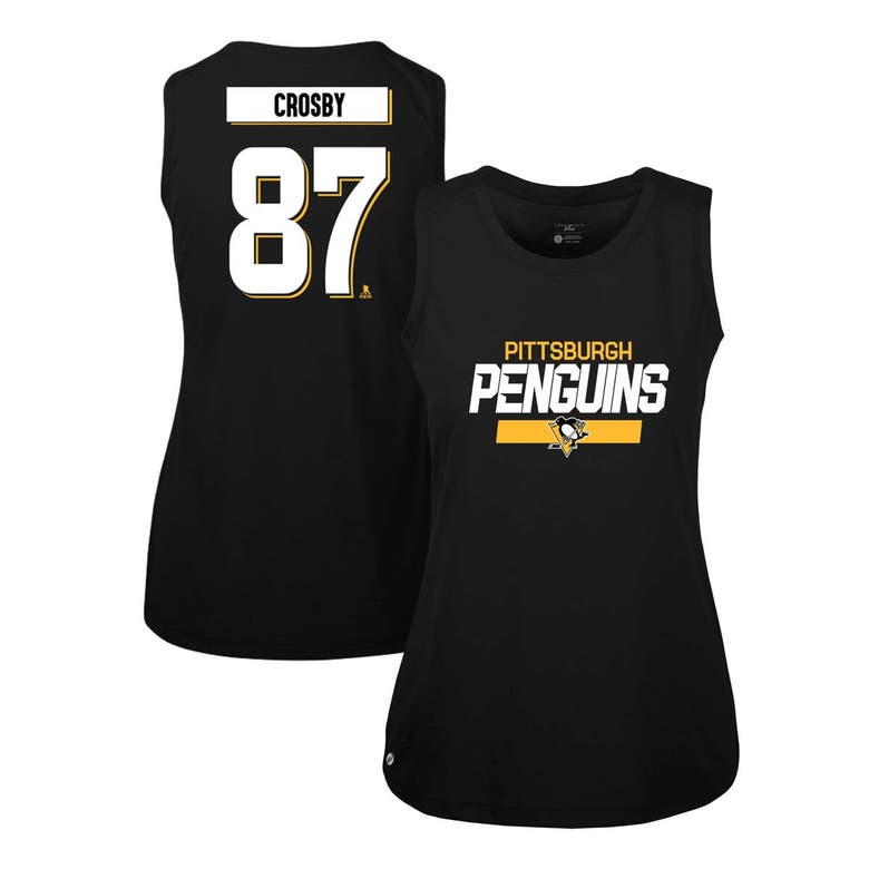 Levelwear Sidney Crosby Black Pittsburgh Penguins Macy Player Name & Number Tank Top