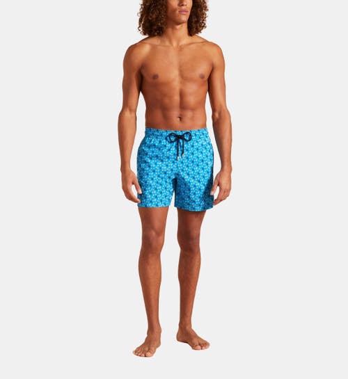Vilebrequin Ultra-light And Packable Swim Trunks In Bleu Hawai