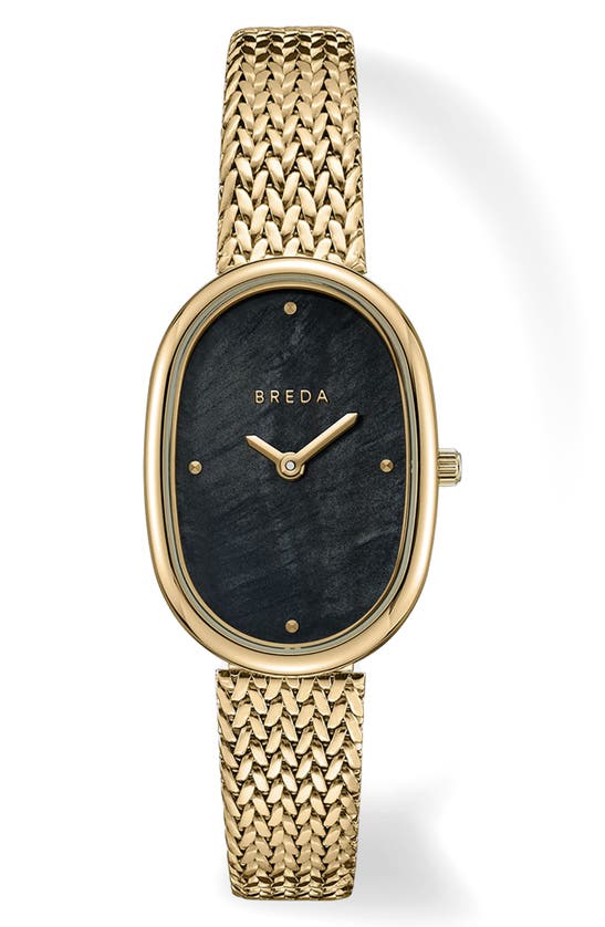 Breda Jane Tethered Mesh Strap Watch, 23mm In 18k Goldlated