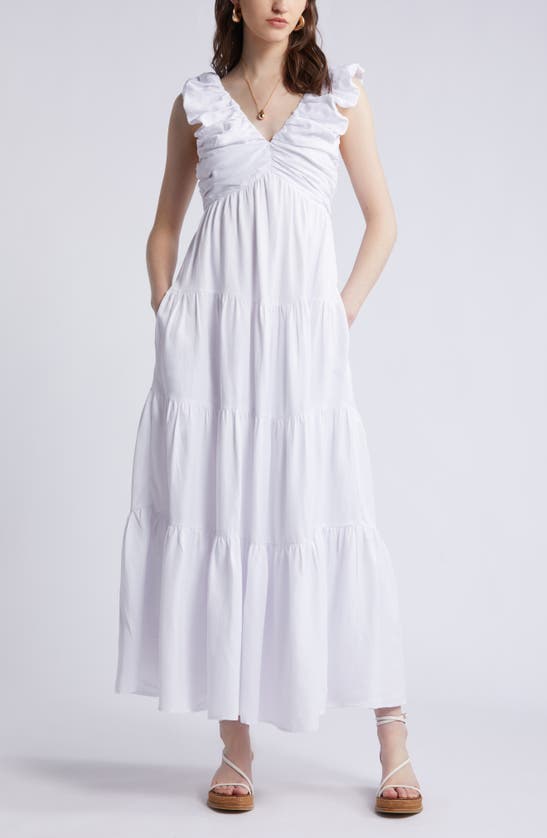 Shop Nordstrom Ruffle Tiered Sundress In White