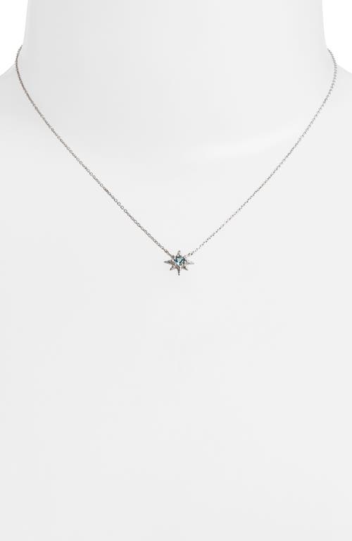 Shop Anzie Micro Starburst Pendant Necklace In Blue