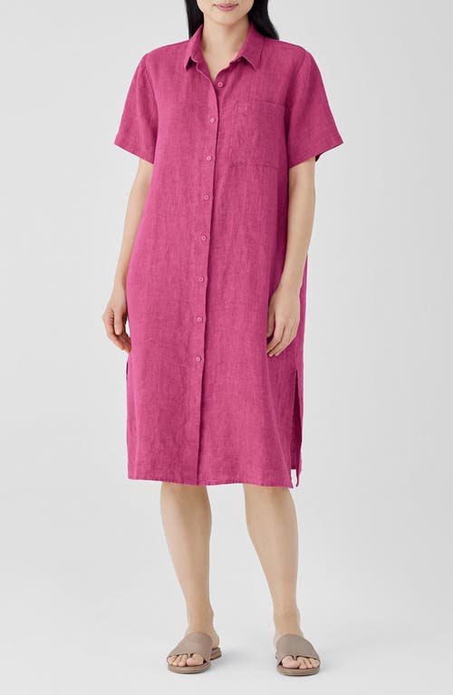 Eileen Fisher Classic Collar Organic Linen Shirtdress at Nordstrom,