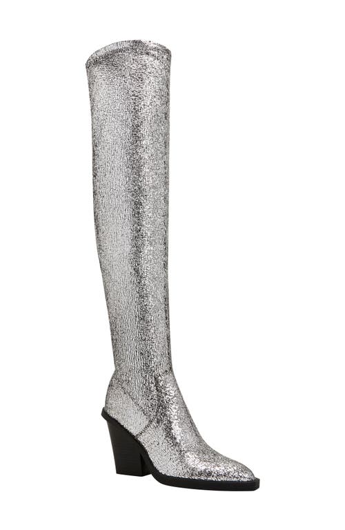 Shop Katy Perry Citygurl Over The Knee Boot In Silver