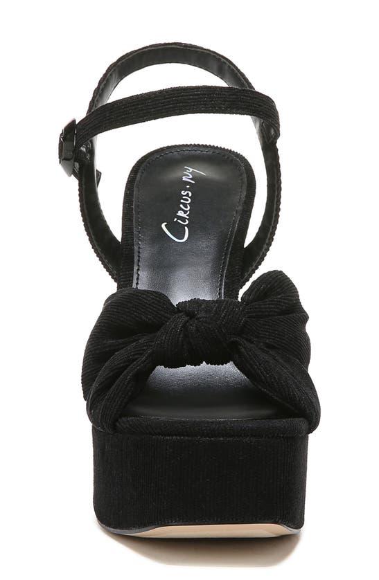 Circus Ny Audrea Platform Sandal In Black Corduroy
