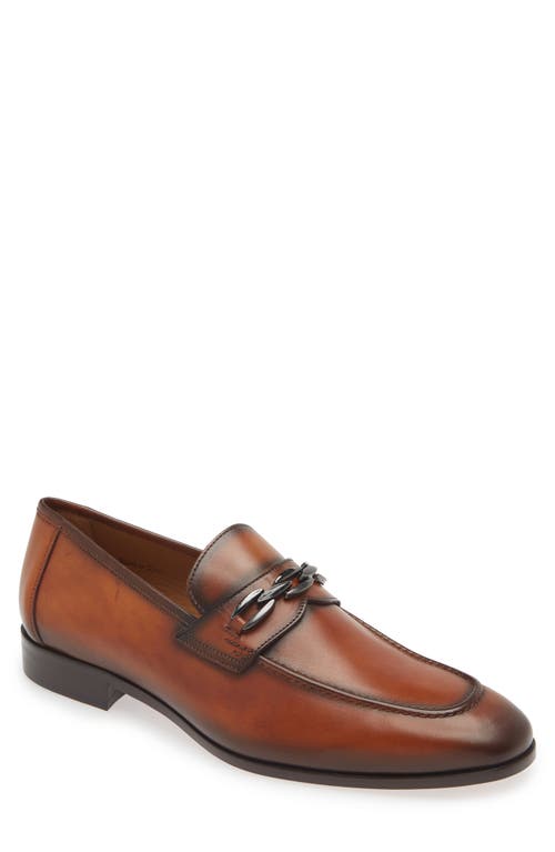 Shop Mezlan Bit Ornament Leather Loafer In Cognac