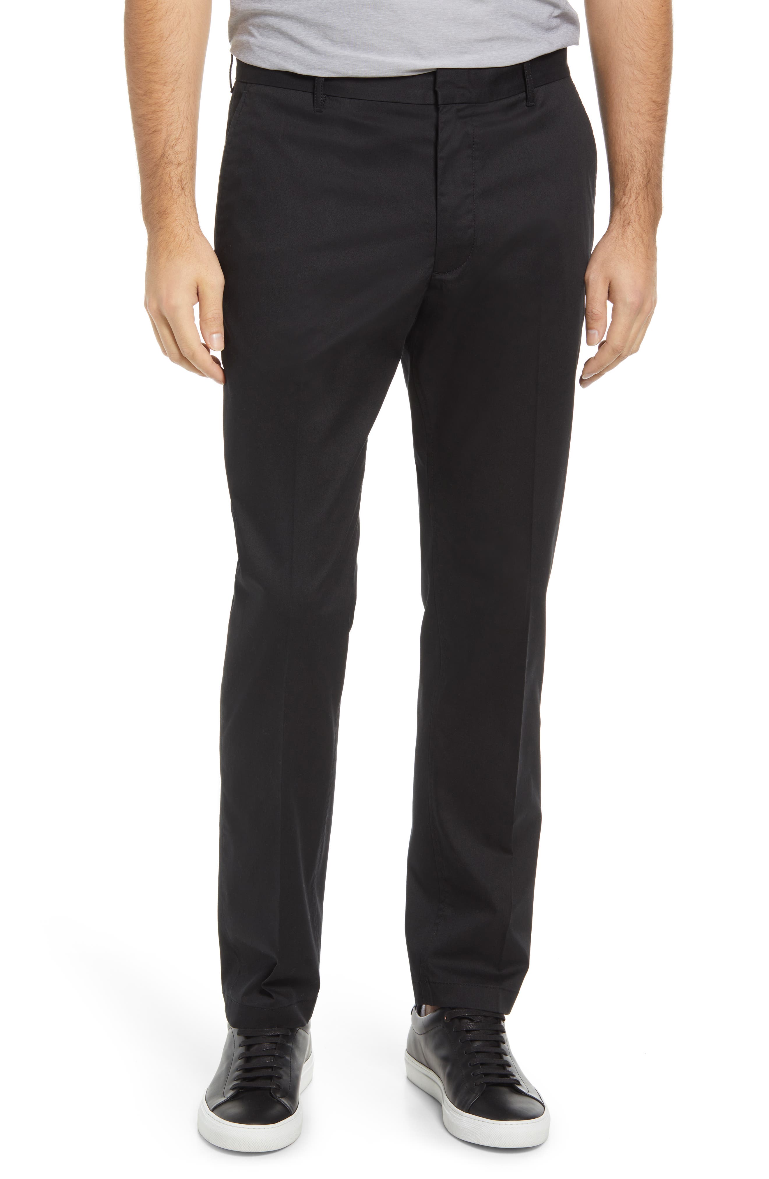 black straight fit chinos