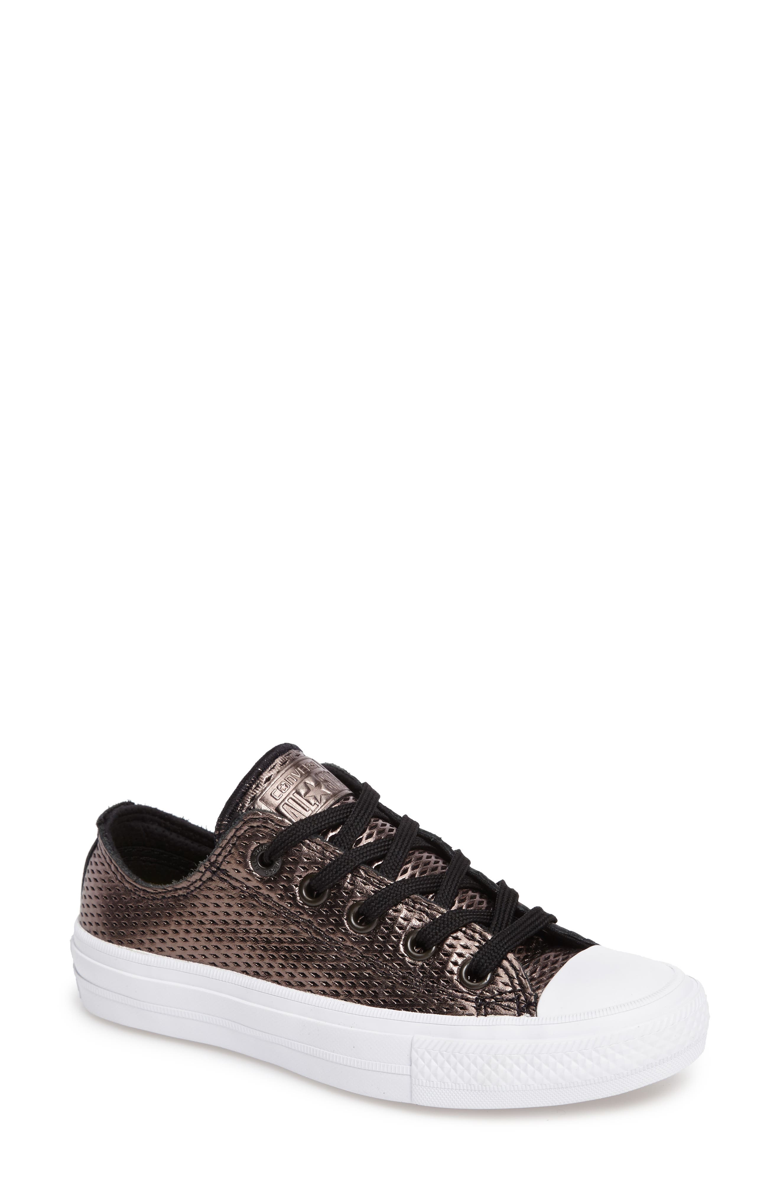 Converse Chuck II Perforated Metallic Low Top Sneaker (Women) Nordstrom