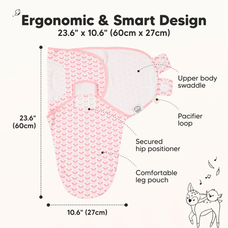 Keababies 3-pack Soothe Swaddle Wraps In Blossom