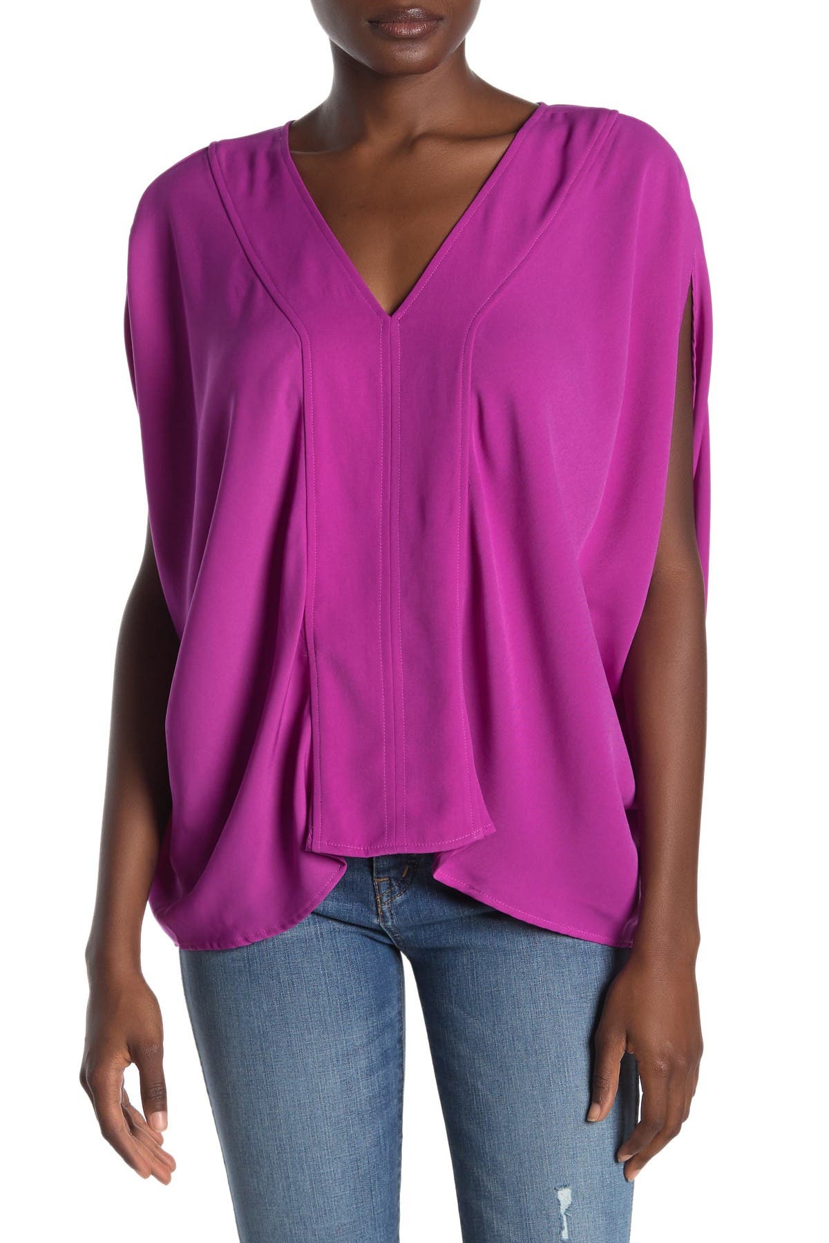 v neck batwing top