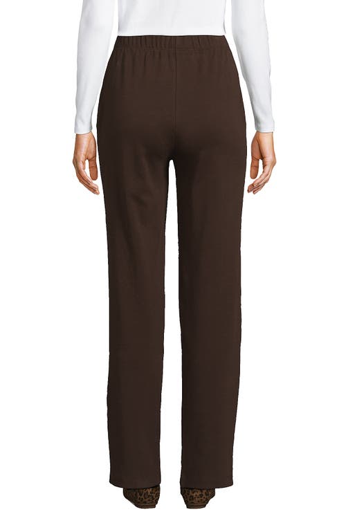 Shop Lands' End Sport Knit High Rise Pants In Rich Coffee