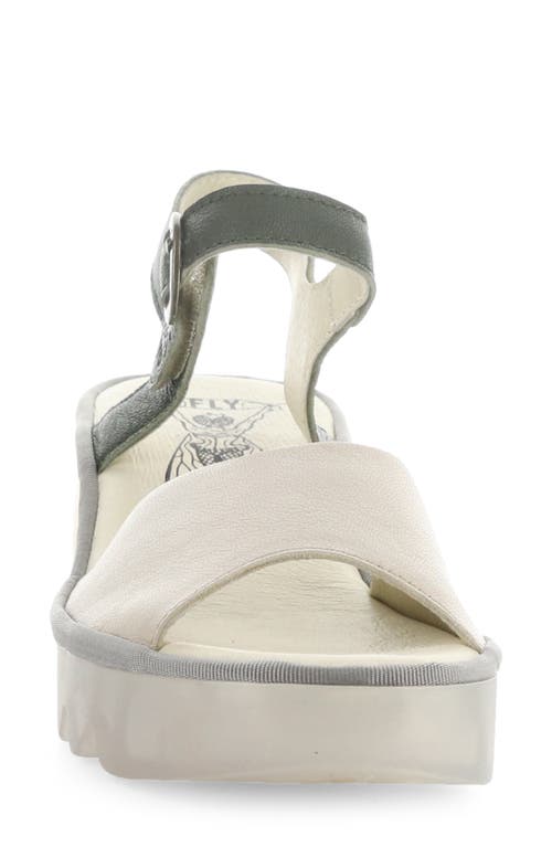 Shop Fly London Tull Platform Sandal In Taupe/khaki Mousse