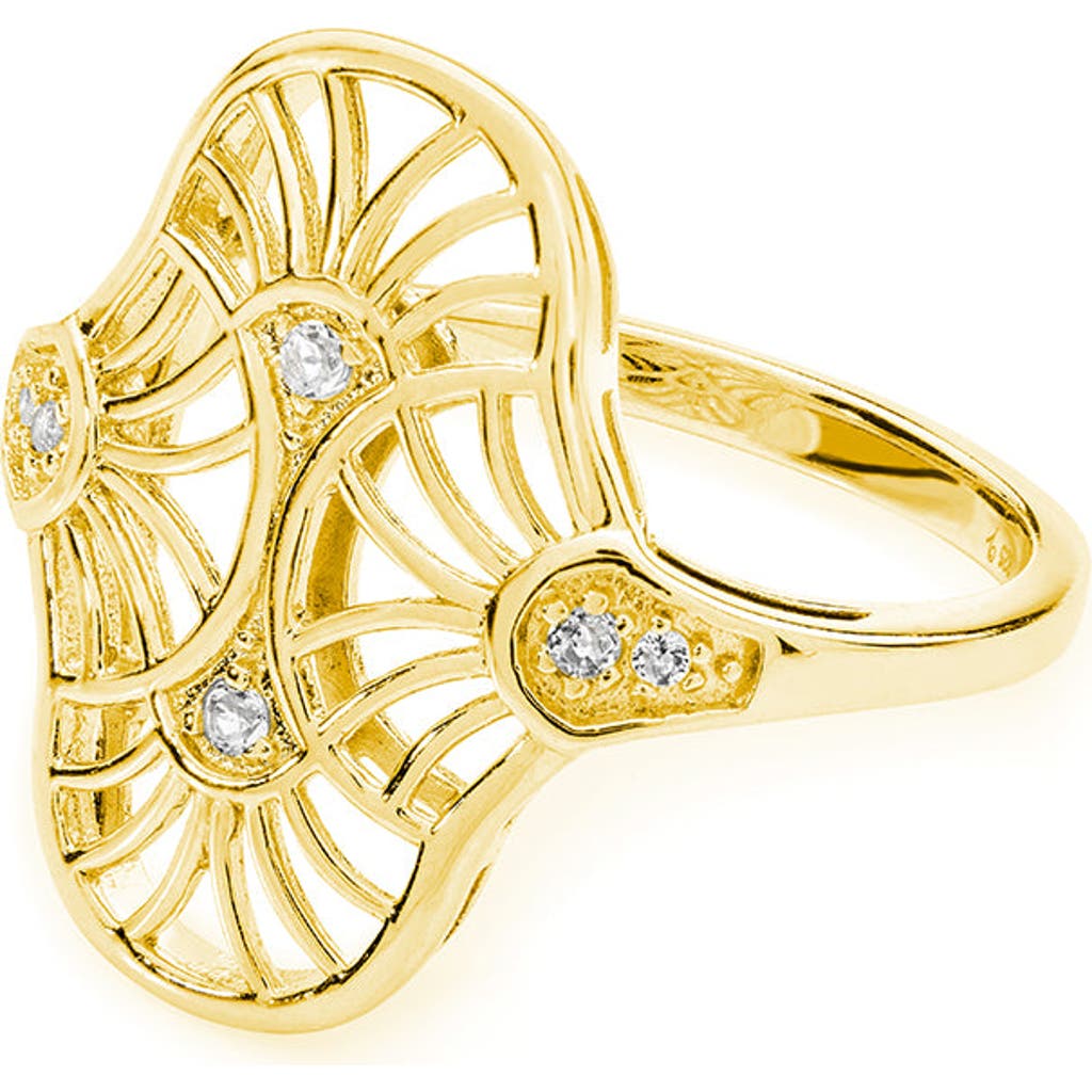 Lucy Quartermaine Women's Art Deco Oval Ring In Gold Vermeil In Gold
