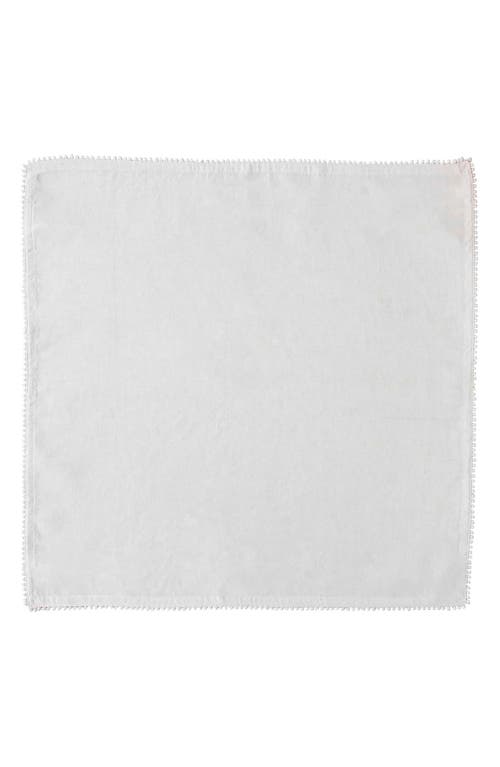 Juliska Berry Trim Blush Napkin, Set Of 4 In White