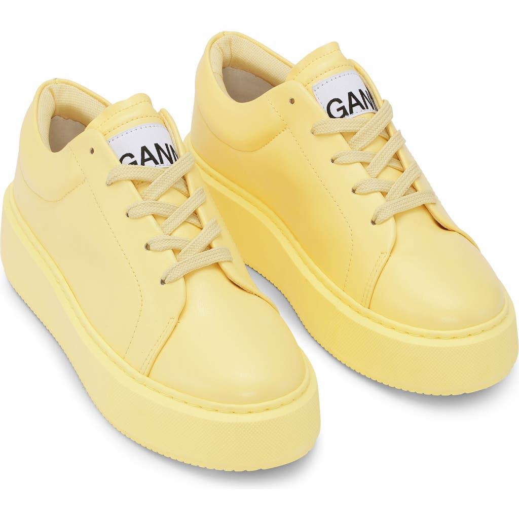 Ganni Platform Sneaker In Yellow
