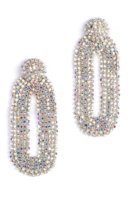 Deepa Gurnani Shyna Crystal Drop Earrings In Iridescent