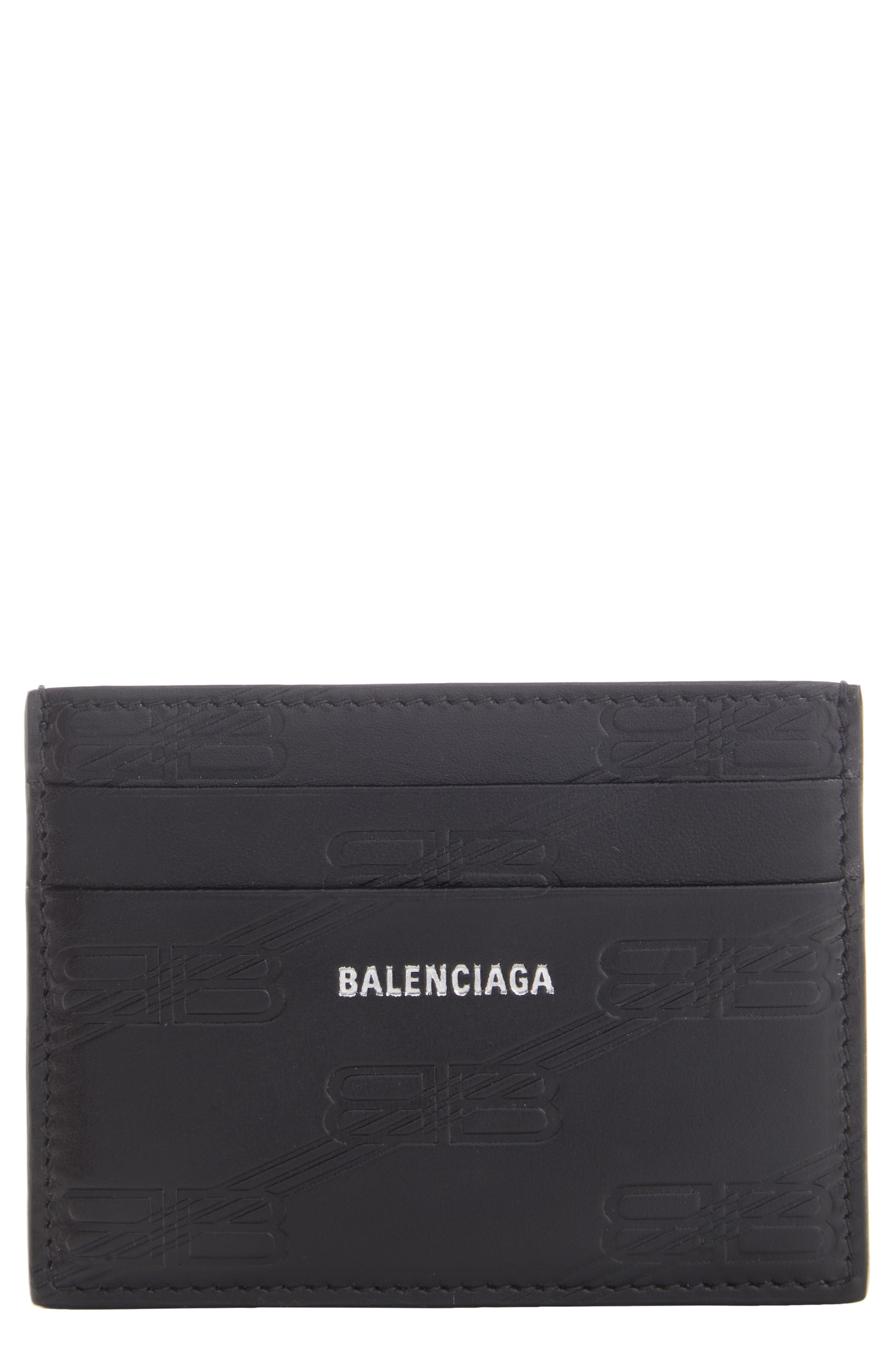 Balenciaga Tire Tread Embossed Leather Card Holder Nordstrom