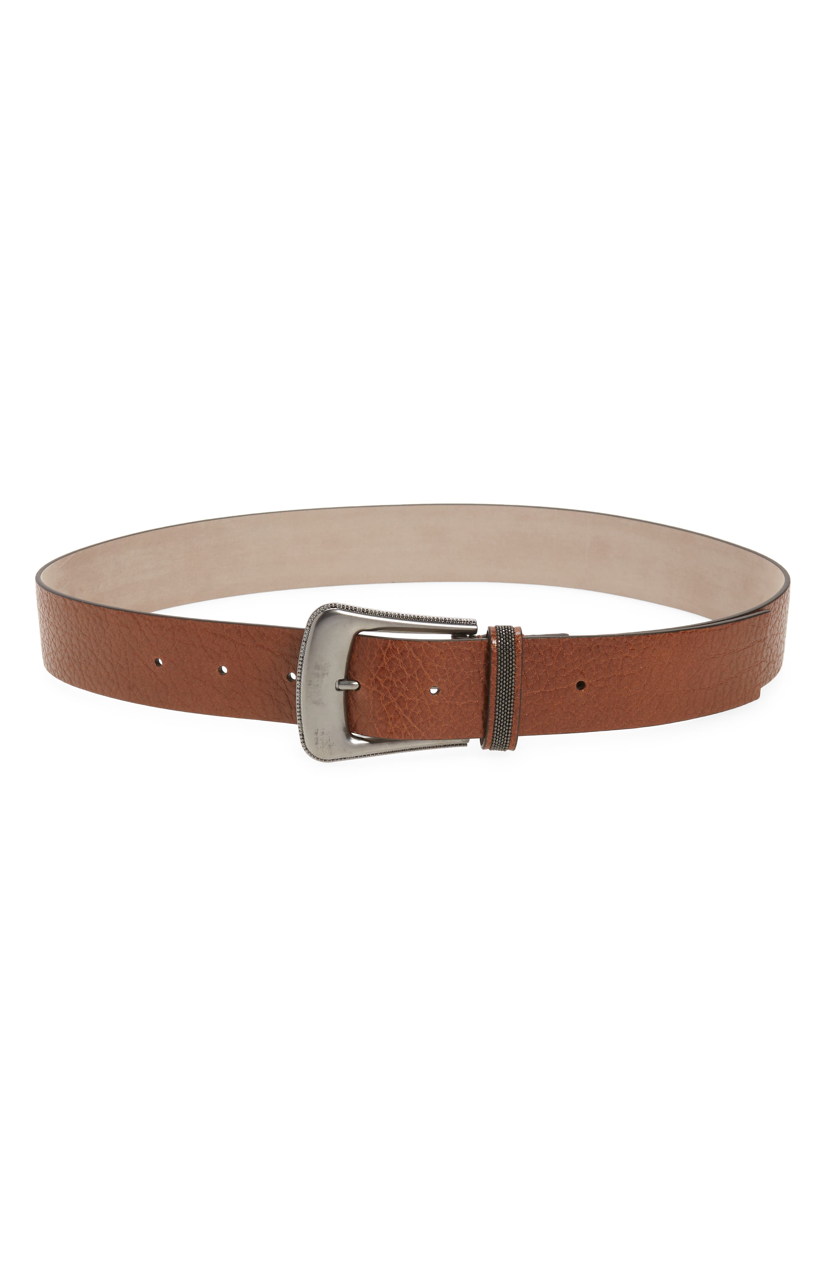 NWT $505 BRUNELLO CUCINELLI WOMENS COTTON AND LEATHER WAIST BELT SIZE M 