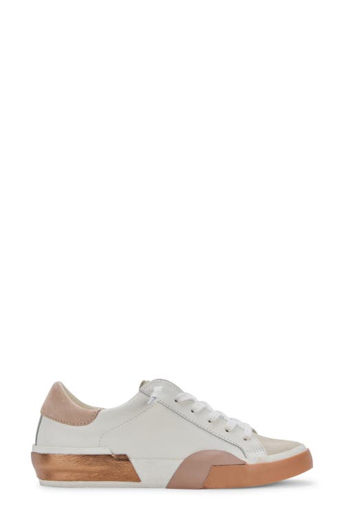 Shop Dolce Vita Zina Sneaker In White/tan Leather