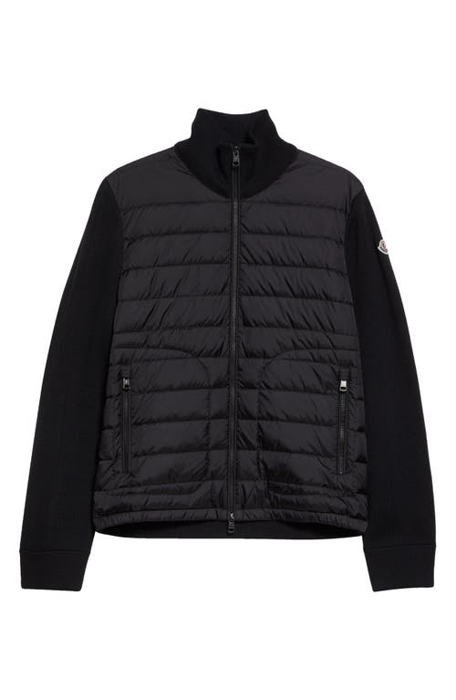 Moncler Padded Zip-up Cardigan Clothing In Black