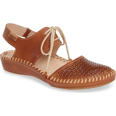 Pikolinos Puerto Vallarta Lace-Up Sandal, Brown