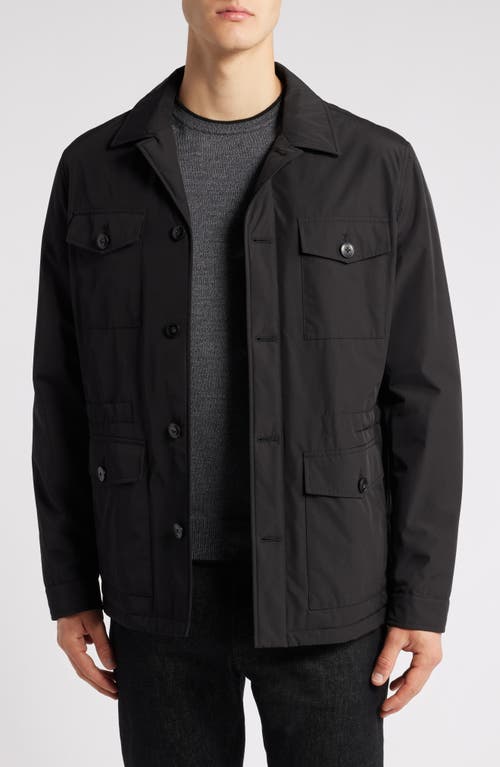 Canali Sahariana Jacket In Black