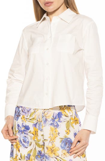 Alexia Admor Women's Roxanne Long Sleeve Shirt In Ivory