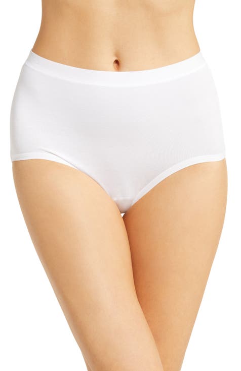 MISS TOP White lace high-waisted briefs