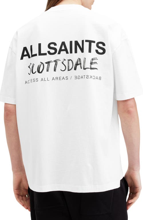 Shop Allsaints Scottsdale Logo Graphic T-shirt In Ashen White