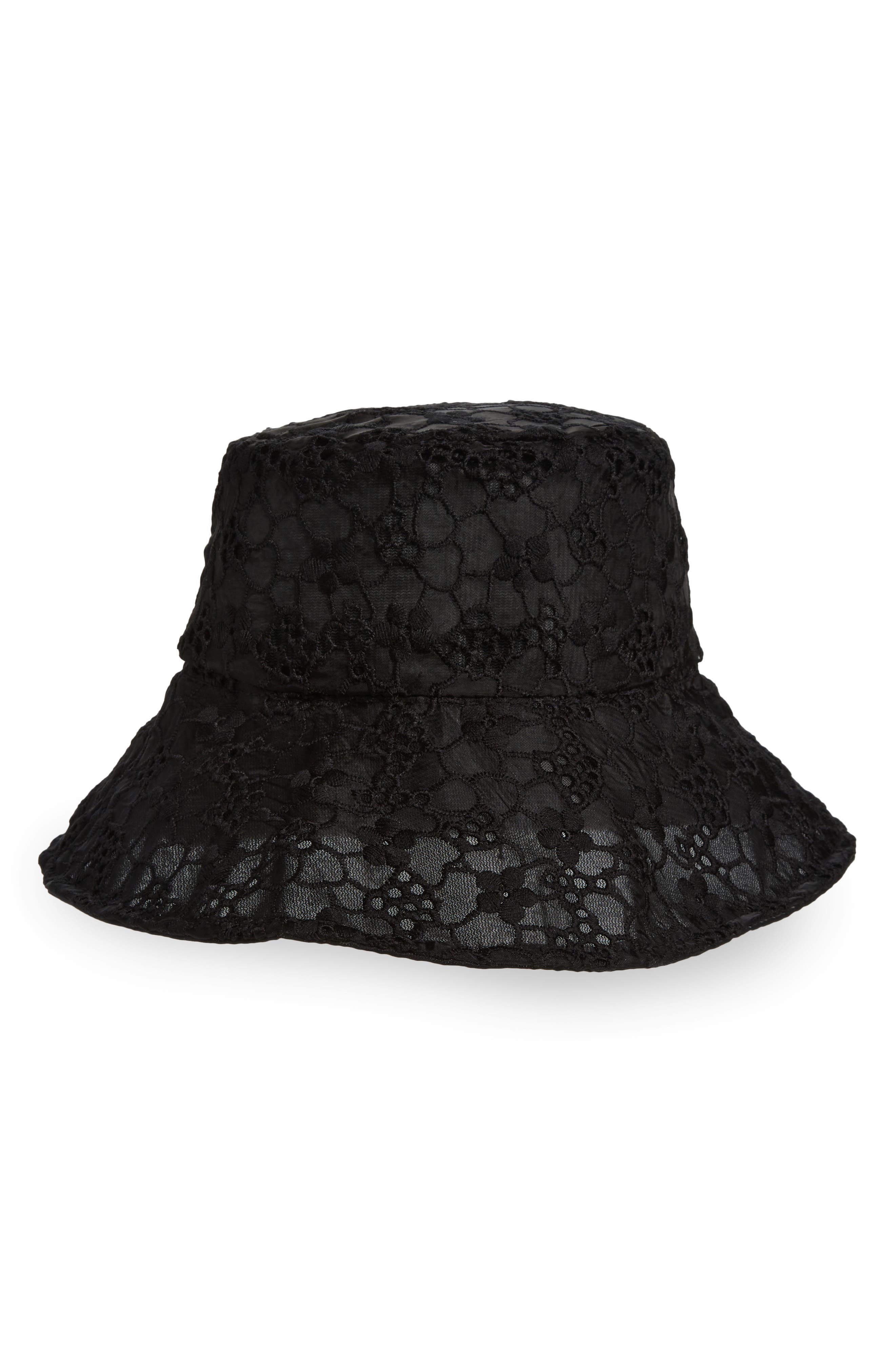 Open Edit Sheer Lace Bucket Hat | Nordstrom