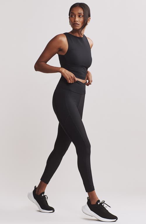 Shop Rhone Ripple Pocket Ankle Leggings In Black