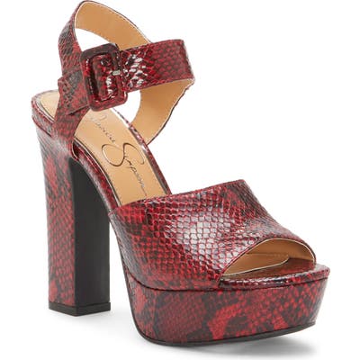Jessica Simpson Naenia Platform Sandal, Red