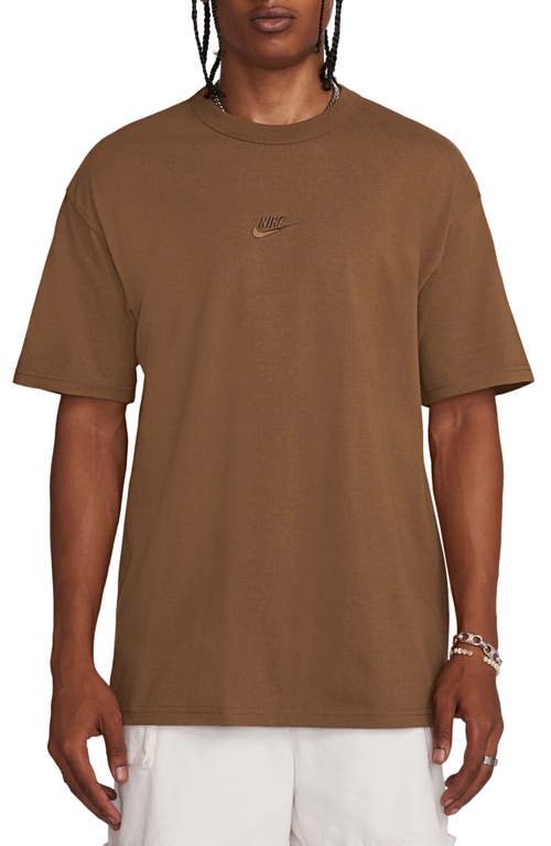Nike Premium Essential Cotton T-shirt In Brown